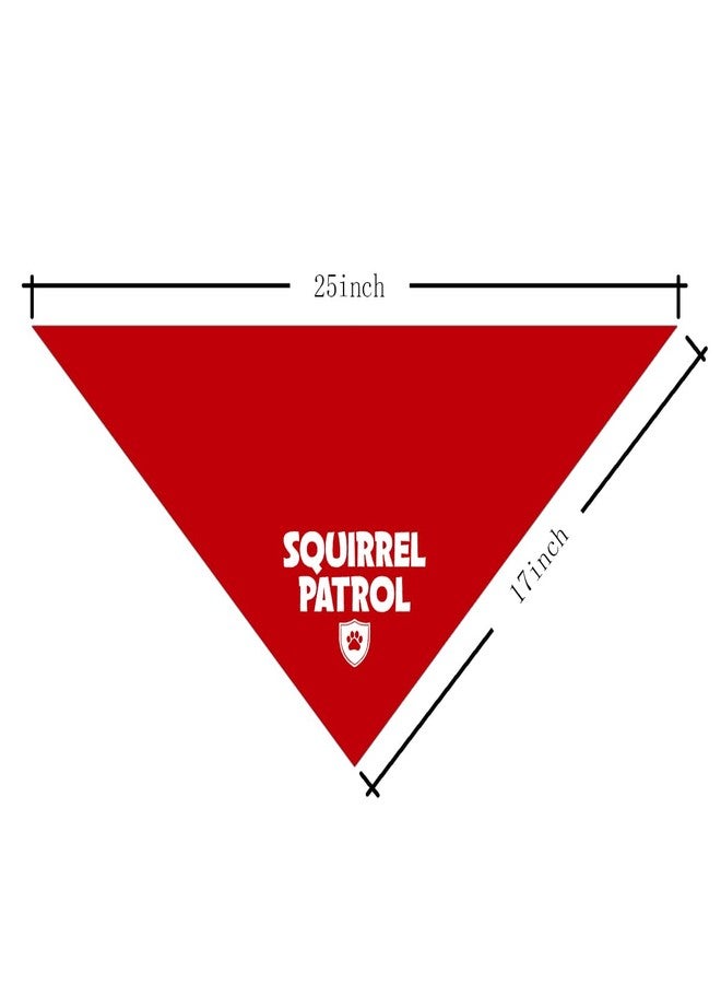 ZPPRJF Squirrel Patrol Dog Bandana, Red Dog Bandana, Funny Cute Dog Bandana, Paw Patrol Dog Costume, Pet Dog Triangle Scarf, Dog Bandana for Small Medium Large Dogs, Gift for Dog Lover (D20) - Image 4